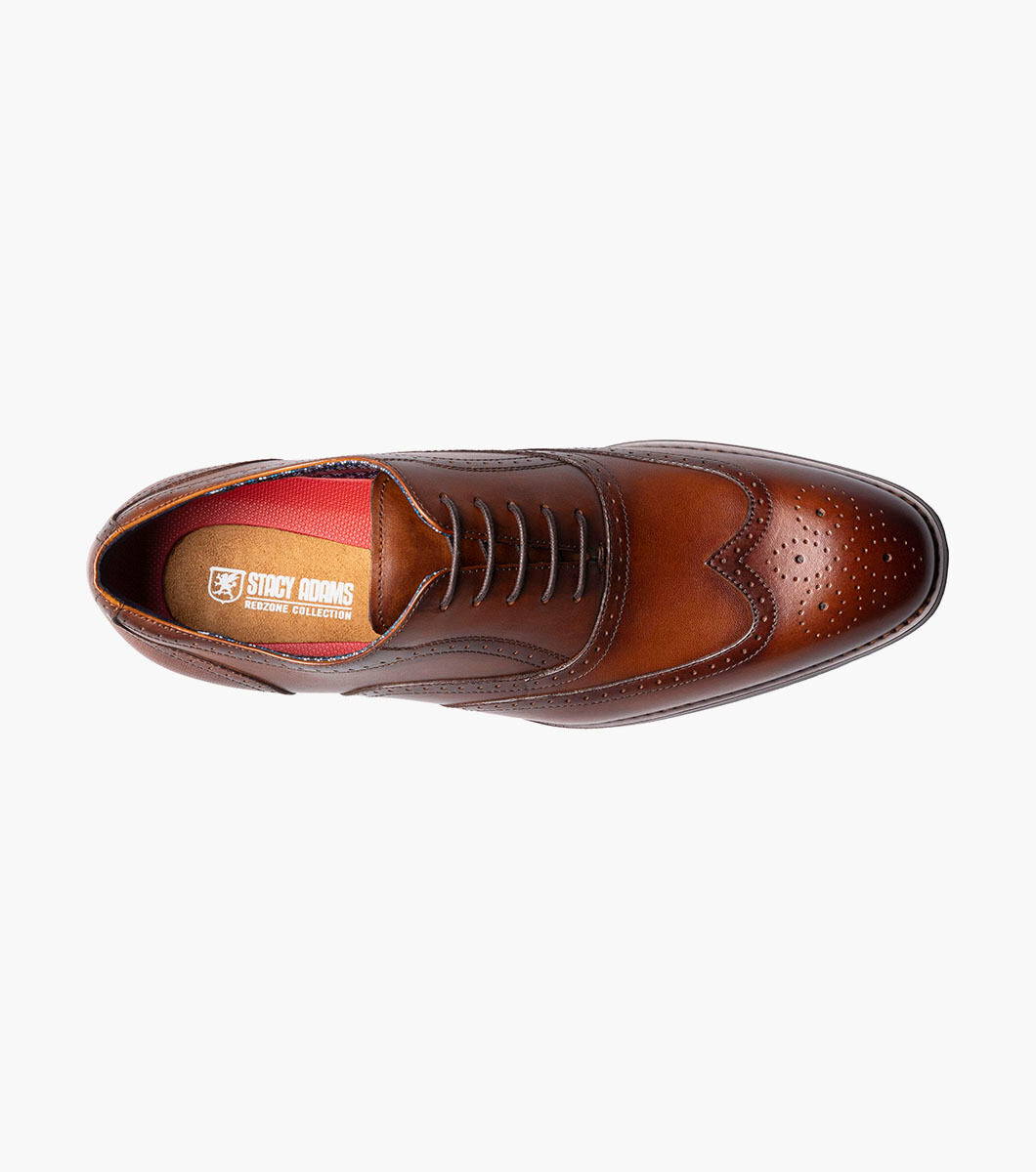 Stacy Adams KAINE Wingtip Oxford - Cognac