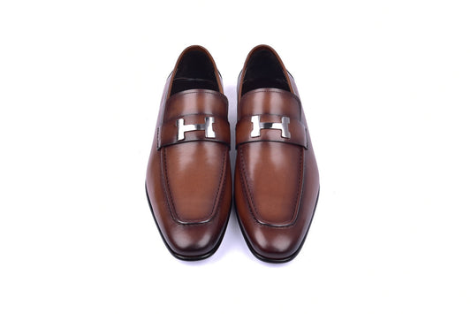 Corrente 5760 H Buckle loafer Shoes - Cognac