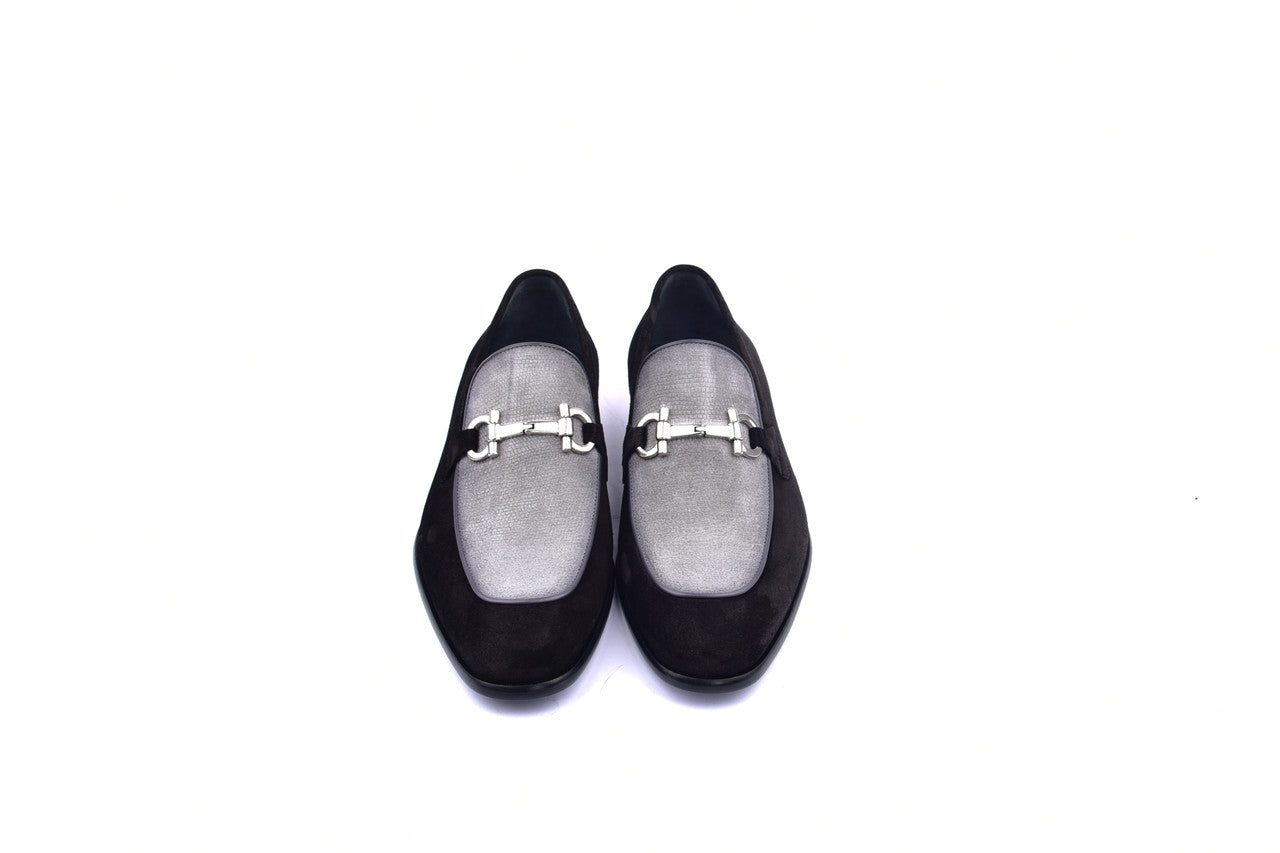 Mocassins Corrente 6376 Suade Bit Buckle - Noir