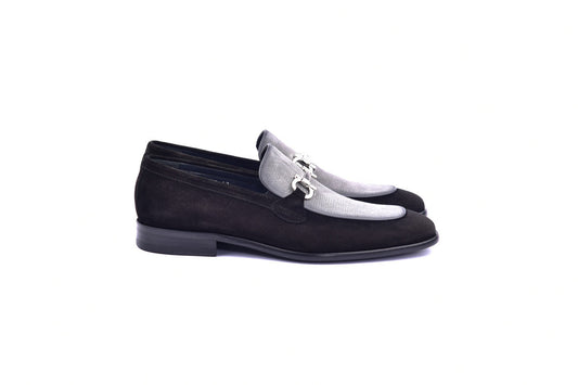 Mocasín Corrente 6376 Suade Bit Buckle - Negro