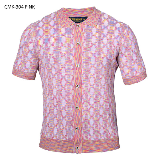 Prestige CMK-304 Short Sleeve Cardigans - Pink