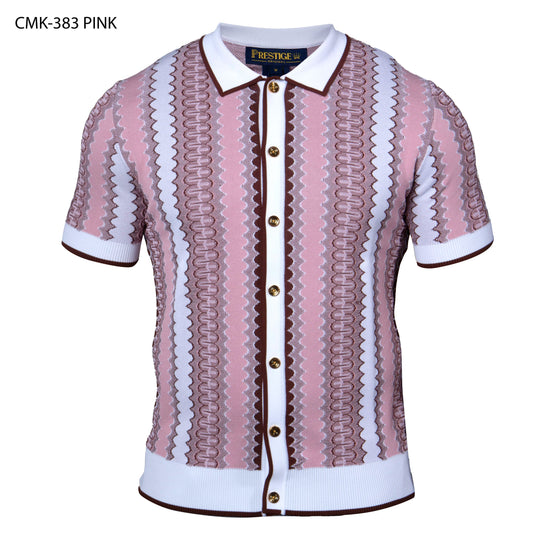 Prestige CMK-383 Short Sleeve Cardigans - Pink