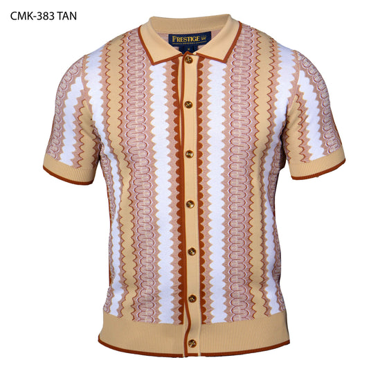 Prestige CMK-383 Short Sleeve Cardigans - Tan