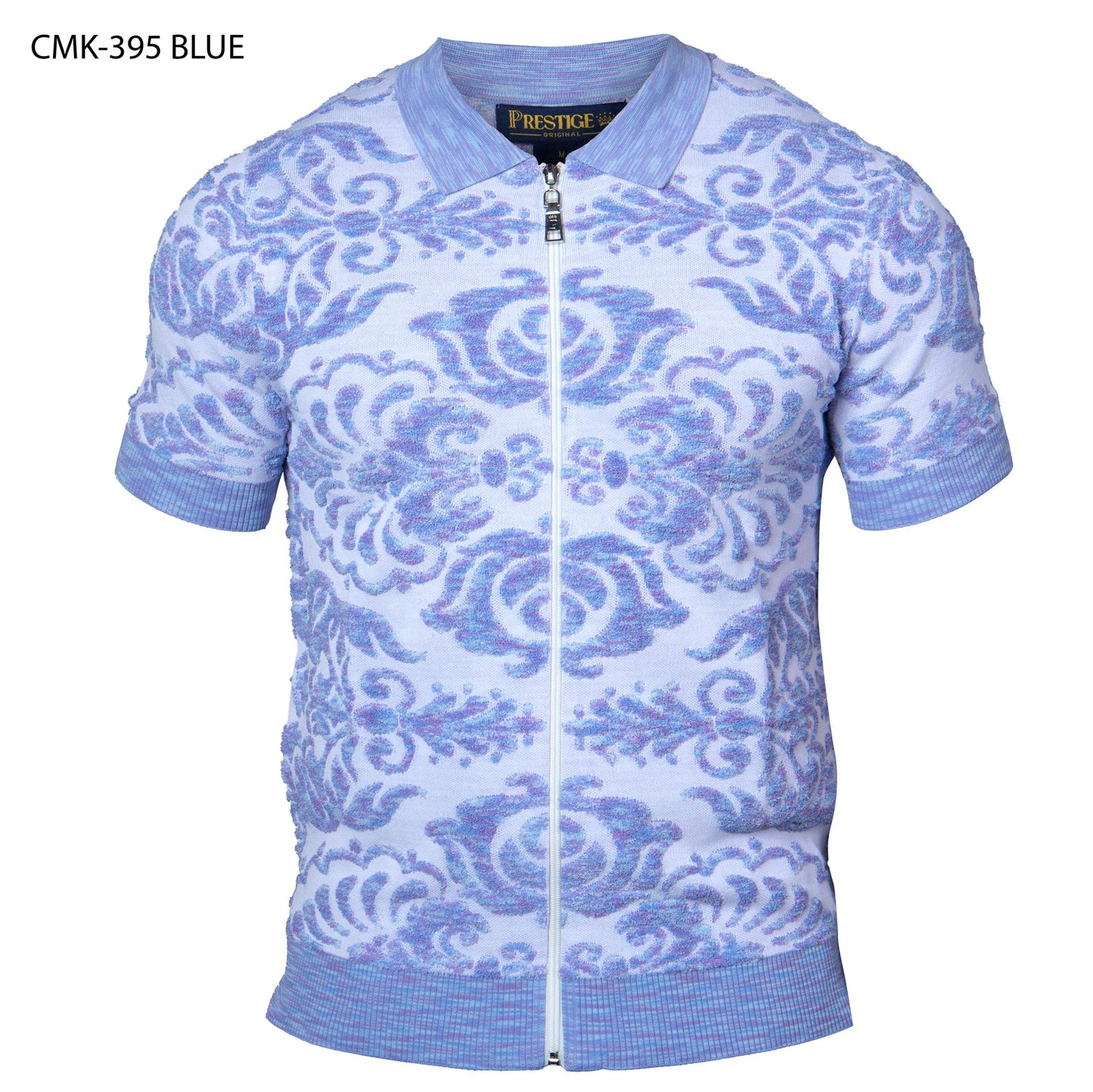 Camisa Prestige CMK-385 con cremallera completa - Azul