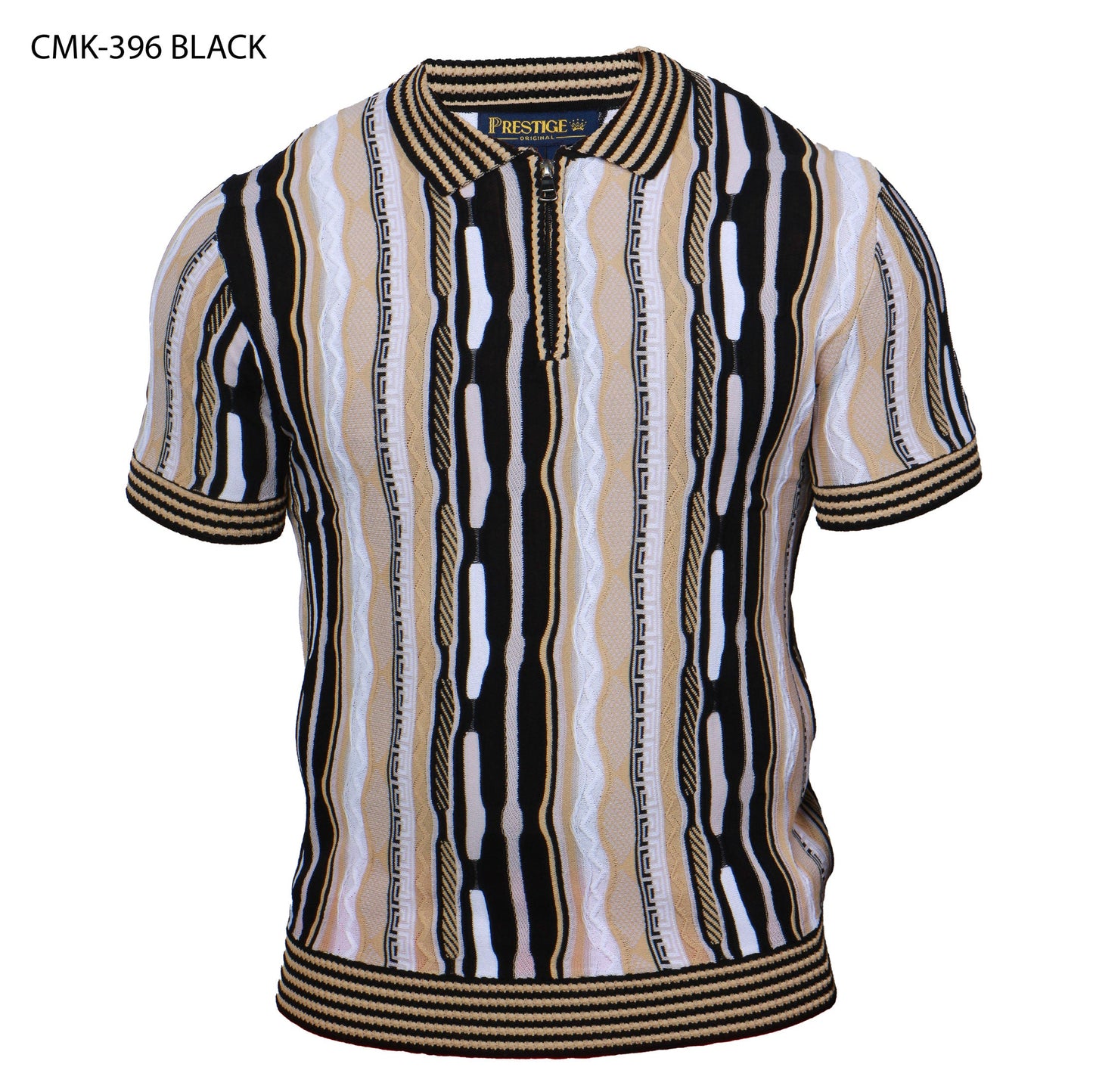 Polo con cremallera Prestige CMK-396 - Negro
