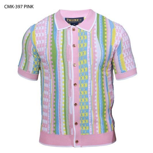 Prestige CMK-397 Short Sleeve Cardigans - Pink