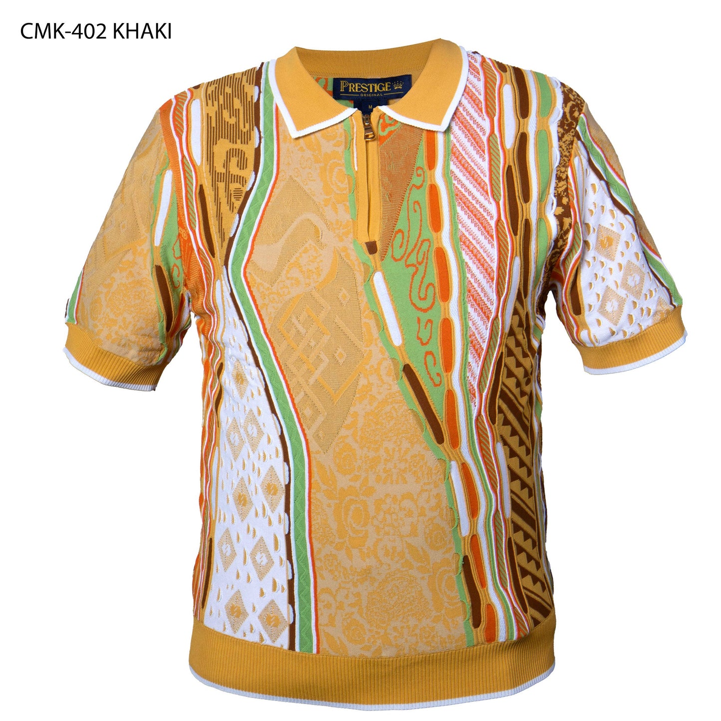Polo con cremallera Prestige CMK-402 - Caqui