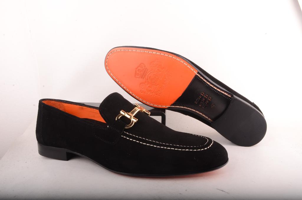 Zapatos sin cordones de ante azul marino Sigotto Uomo