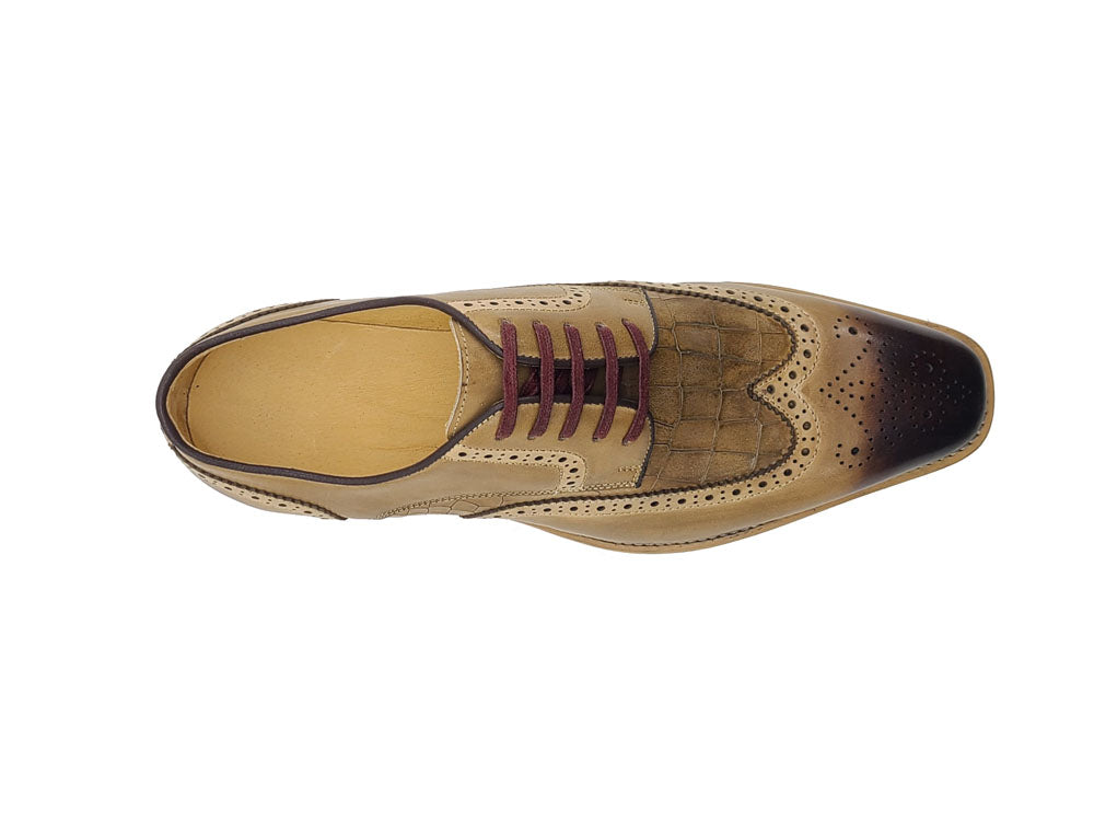 Carrucci KS515-35 - Precioso Oxford con cordones - Camel