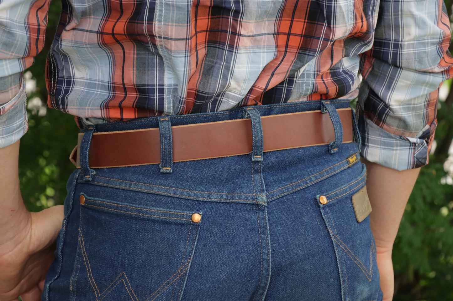 Cinturón de cuero Heritage original de 1 ½'' (marrón intenso)