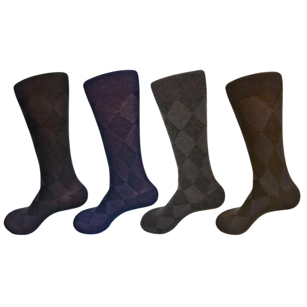 Calcetines Vannucci de jacquard liso para hombre V145