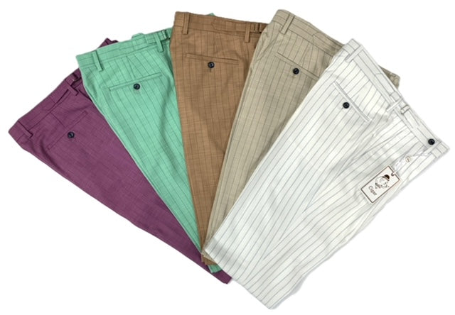 Pantalon à rayures Bergamo Elegant PSL-833 S25 - Beige