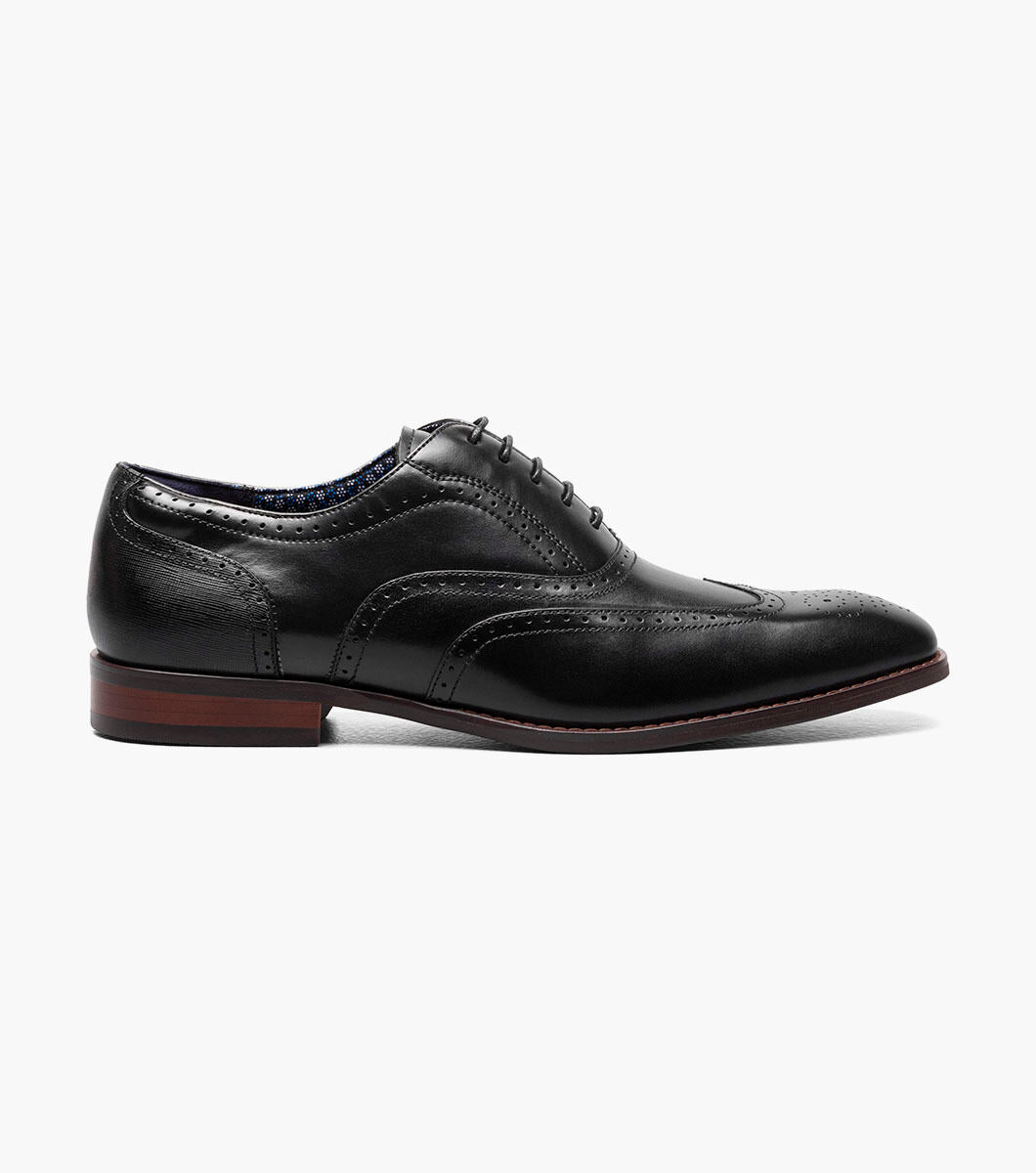 Zapatos Oxford con punta de ala KAINE de Stacy Adams - Negro