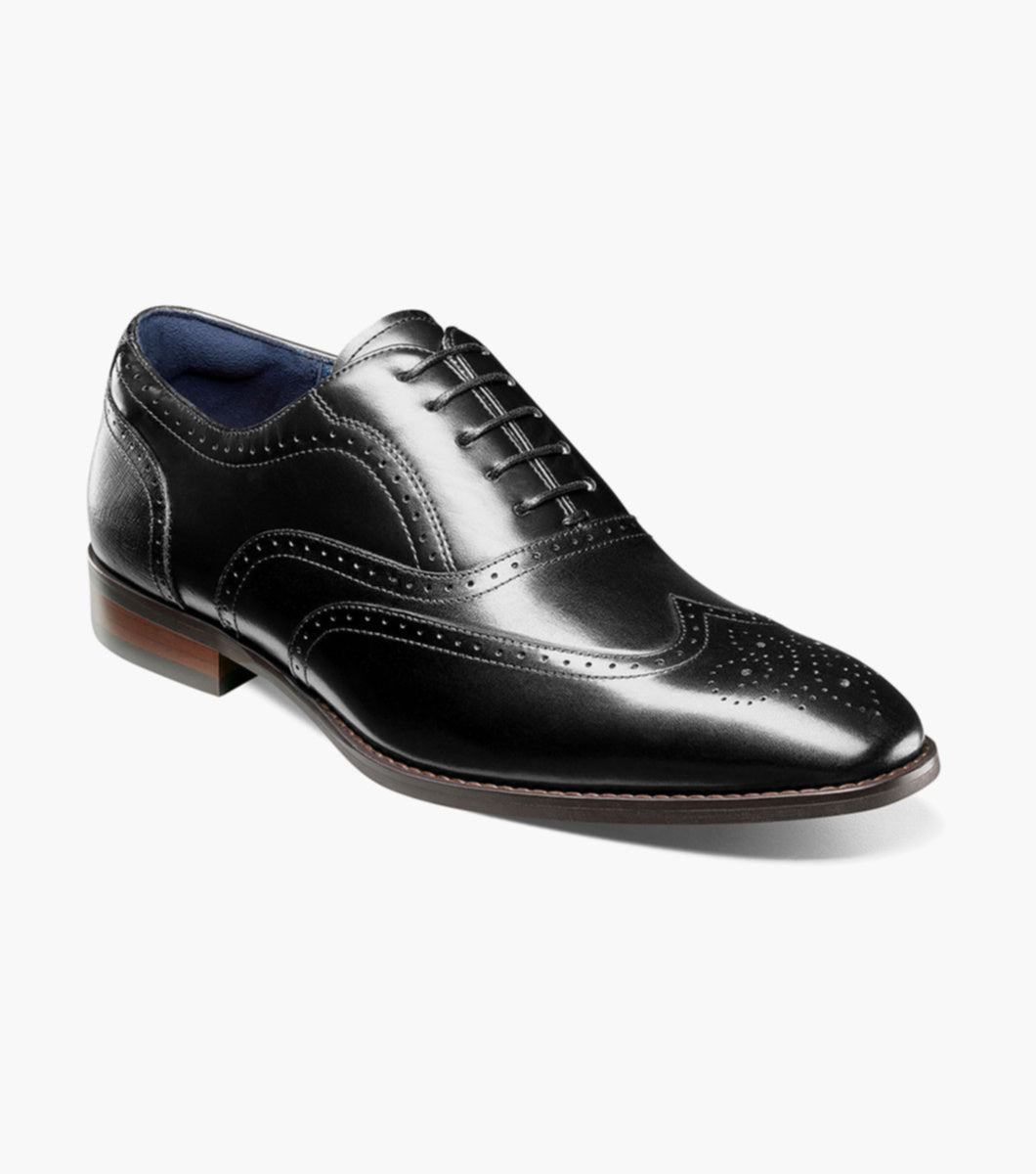 Zapatos Oxford con punta de ala KAINE de Stacy Adams - Negro
