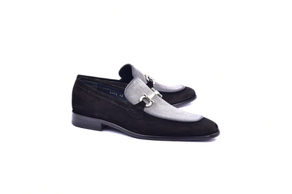 Mocasín Corrente 6376 Suade Bit Buckle - Negro