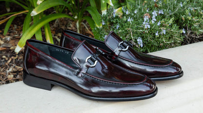 Mocasín Corrente 6415 de piel de becerro - Burdeos