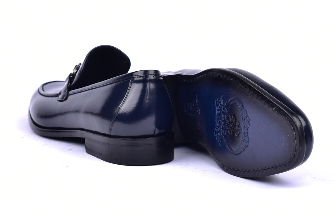 Mocasín Corrente 6415 de piel de becerro - Azul marino