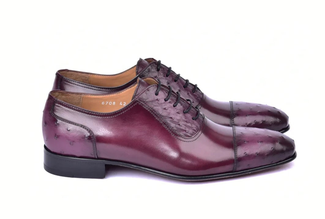 Corrente 6708 Oxford con puntera y cordones - Borgoña