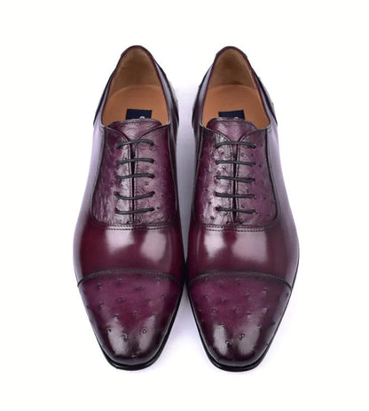 Corrente 6708 Oxford con puntera y cordones - Borgoña