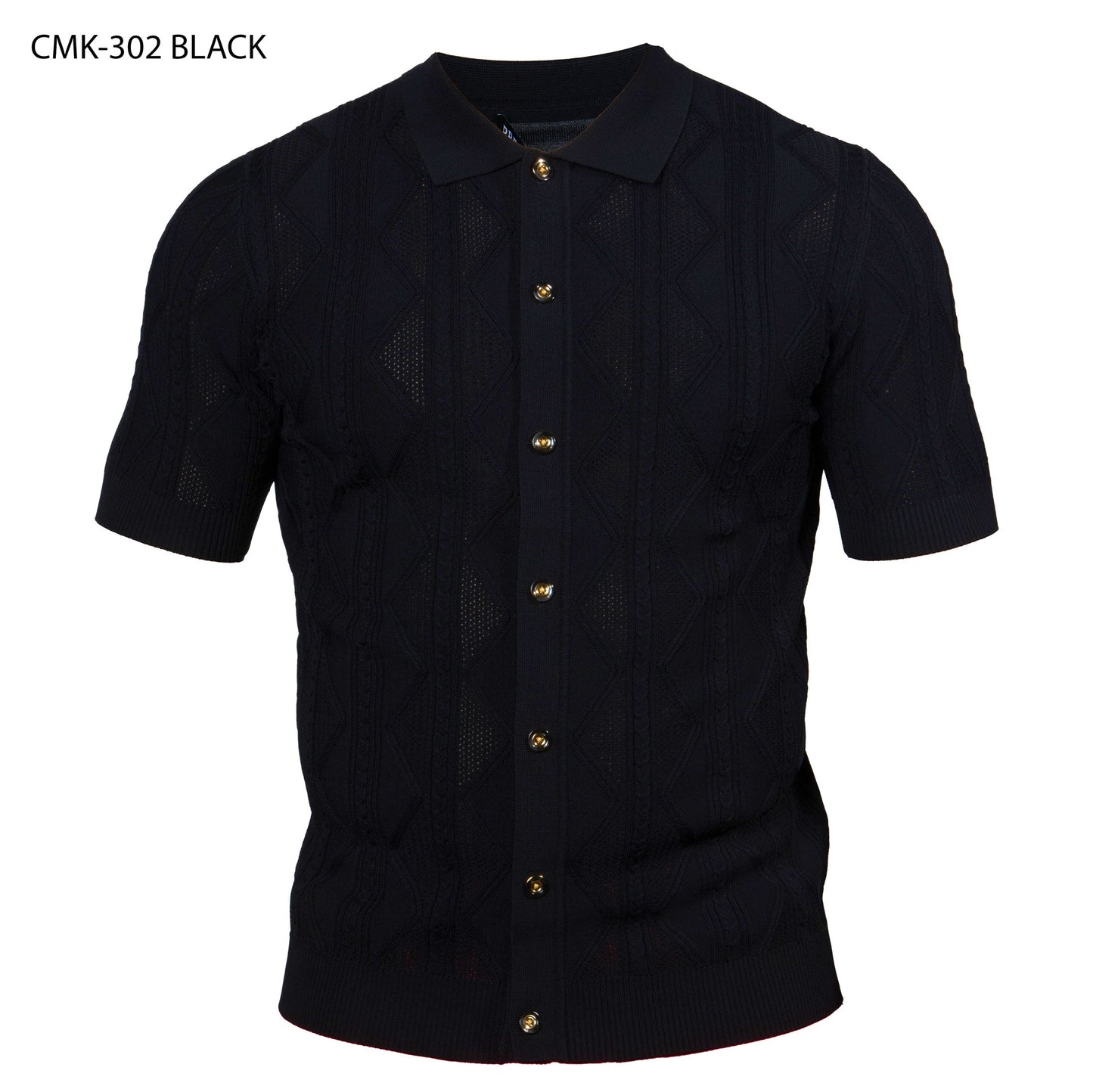 Camisa de manga corta Prestige CMK-302 - Negra