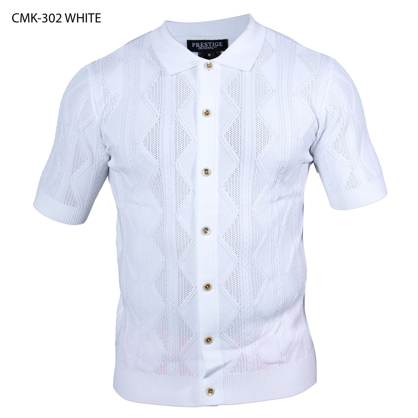 Camisa de manga corta Prestige CMK-302 - Blanca