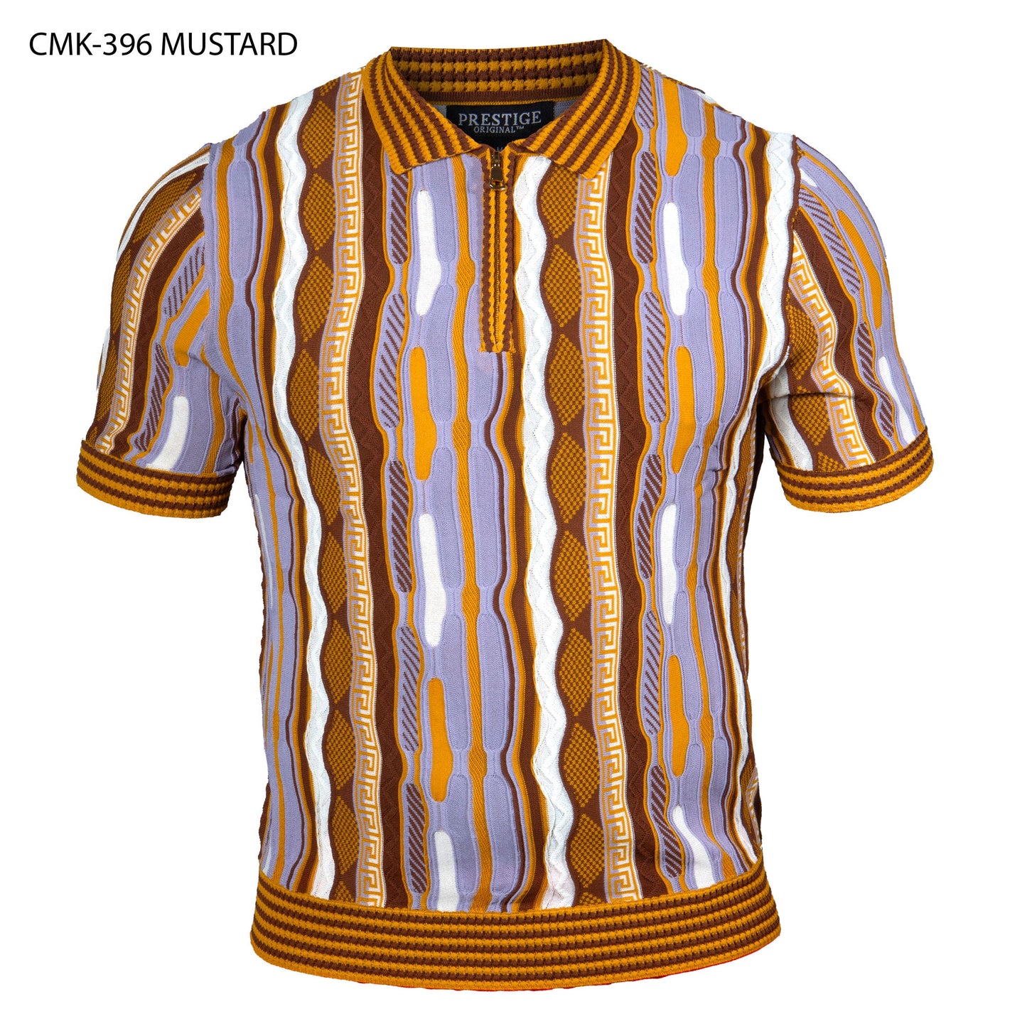 Polo con cremallera Prestige CMK-396 - Mostaza