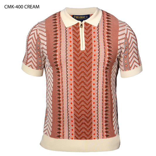 Polo con cremallera Prestige CMK-400 - Crema
