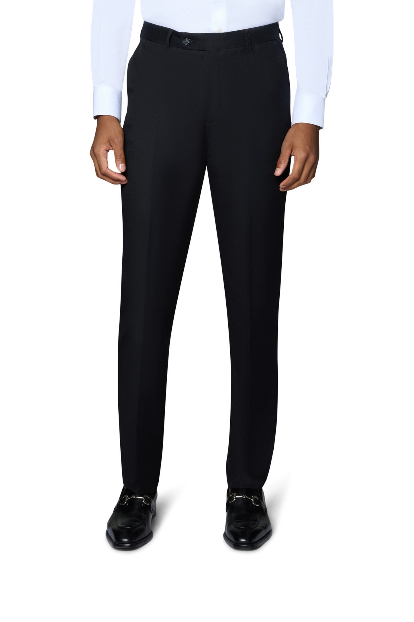 Pantalones Bergamo Orange Solid Slim Fit - Negro