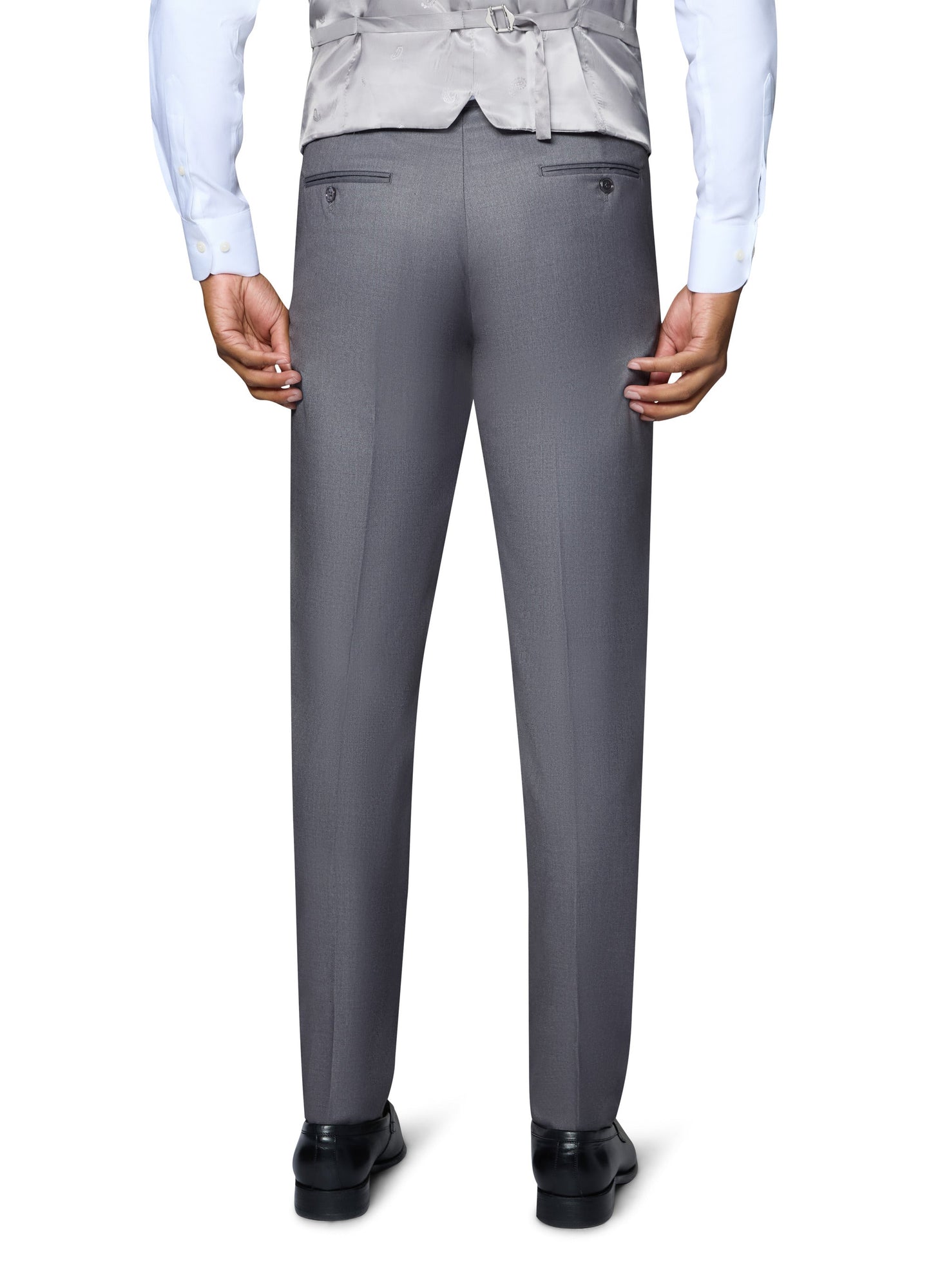 Pantalones Bergamo Orange de corte entallado liso - Gris medio