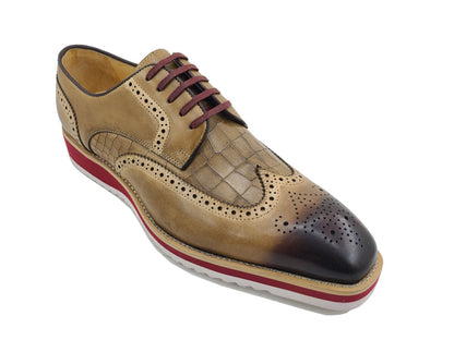 Carrucci KS515-35 - Precioso Oxford con cordones - Camel
