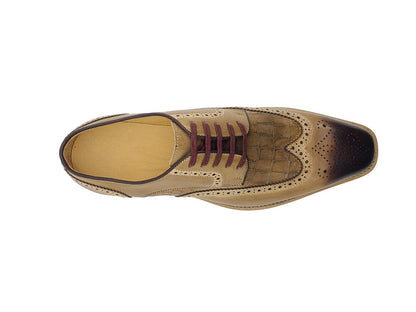 Carrucci KS515-35 - Precioso Oxford con cordones - Camel