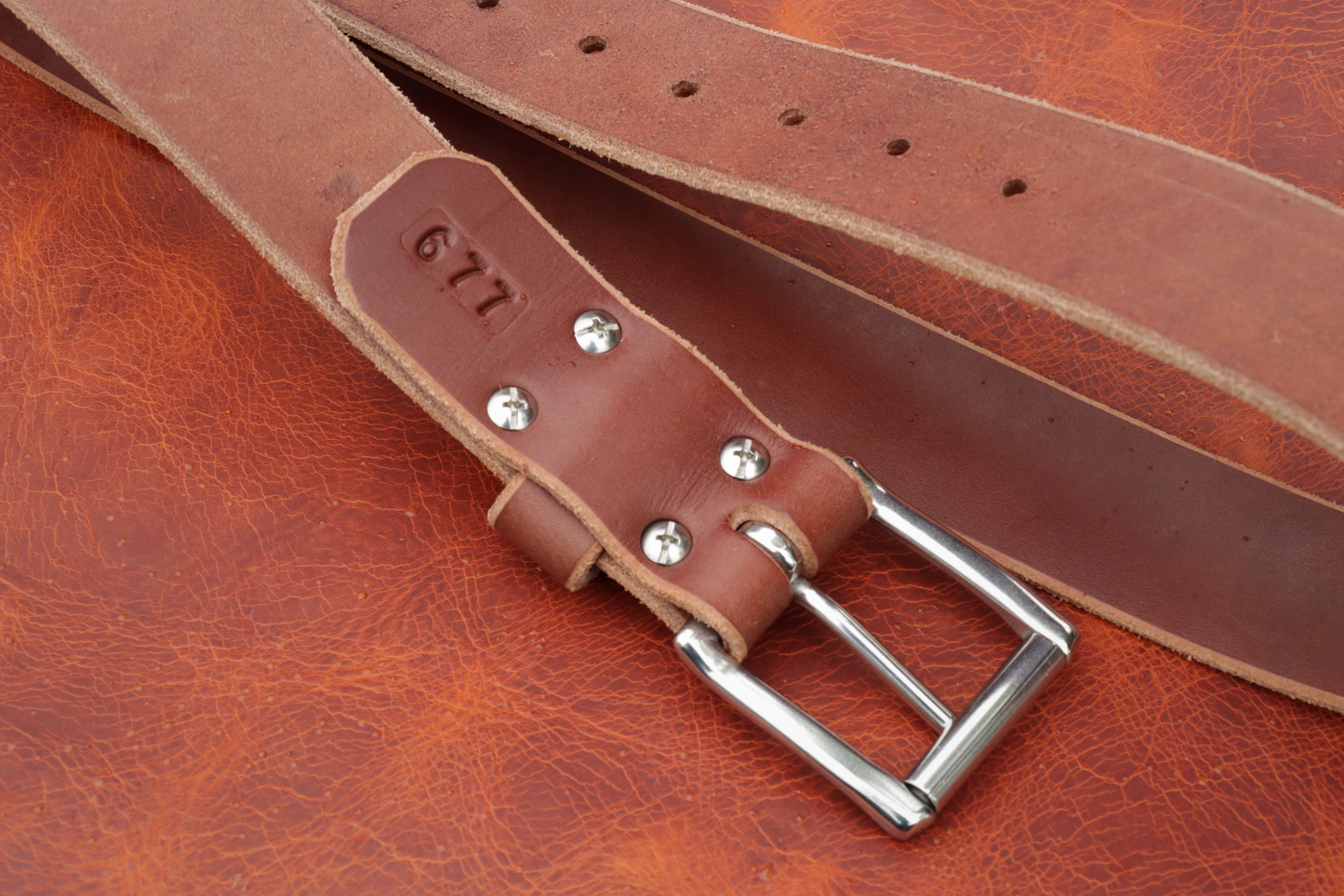 Cinturón de cuero Heritage original de 1 ½'' (marrón intenso)