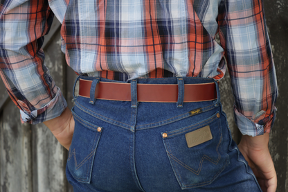 Cinturón de cuero Heritage original de 1 ½'' (castaño)